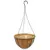 GROWER SELECT 12" HANGING BASKET HUNTER GREEN WIRE HANGER FLAT BOTTOM COCO LINER; TOP DIA 12IN X 6IN H 1.58 GAL /6L LIQUID VOLUME CAPACITY