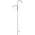 AGW 90"x24" Tall Offset Double Shepherd Hook Black