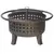 Gardener Select 40"x40"x25.4" Open Basket Weave Deep Fire Pit Antique Bronze w/Big Ring Surround, Mesh Cover & Poker