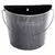 Gardener Select 10.2" Half Round Wall Bucket Antique Black 10.2"x5.1"x8.7" 12/CS