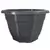 Grower Select 11.00 Octagon Planter Silver Brush on Black 1.64gal 45/CS - 11in OD x 7.5in H x 6.37 BD