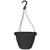 Grower Select 10.50 Cove Combo Hanging Basket, with Hanger, Black, 66 per Case, 10.51in OD x 6.75in H, 1.68Gallon