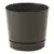 Majestic 12" Cylind Pot Black Full Depth Glossy