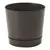 Majestic 8" Cylinder Pot Black Full Depth Glossy