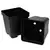 T. O. Plastics 03.25 Press Fit Pot Square Vacuum Deep 325 Black 900 Per Case 28 Cases Per Pallet 700022C Use 705125C With Tray