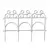 Panacea 14"x7.5' White Decorative Folding Fence