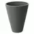 Algreen 11"x14" Round Ribbed Planter Charcoal