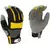 BGC Mens Synthetic Palm Performance Glove L Black Gray Yellow
