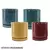 MCarr 6PC Round Cache Pot W/Saucer Set Mix Colors