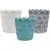 MCarr 8pc 7.1" Scallop Dimple Planter Asst Mixed Colors