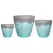 MCarr 6pc Large Round Planter Pallet Volcanic On Milky Blue