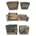 VCS 6pc Set Reclaimed Wood Planter