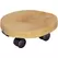 TDI Round Natural Wood Plant Caddy