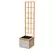 Panacea 76"x16" Galvanized & Cedar Square Planter Box with Trellis