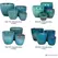 Jackson Pottery 38pc Fireworks Green Color Block