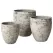 MCarr 3pc Tall Round Planter Set Green White