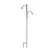 AGW 90"x24" Square Tall Offset Shepherd Hook w/ Finial Matte Black