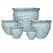 MCarr 5pc Hibiscus Flat Rim Round Planter Desert Blue