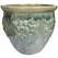 MCarr 5pc Hibiscus Flat Rim Round Planter Navy Cream