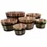 Devault 6pc Set Whiskey Barrel Planters Light Oil Stain