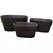 Devault 3pc Set Oval Planters Dark Oil Stain
