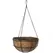 AGW 16" Hanging Basket with Coco Liner and Chain Black