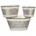 Deer Park Oval Planters Silver/White Set of 3