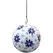 VCS 8" Blue Flower Glass Globe