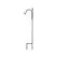 AGW Square Short Single Finial Matte Black