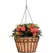 Deer Park 16" Hanging Daisy Ribbon Basket w/ Liner Black
