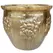 MCarr 5PC Hibiscus Flat Rim Planter Plt Brown Cream