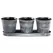 Gardener Select 3 Round Pots with Tray Antique Black 12.6"x4.1"x4.3" 12/CS