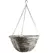Gardener Select 14"' Round Grey/Black Plastic Hanging Basket with Chain Hanger 24/CS