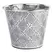 Gardener Select 5.5" Zinc Embossed Planter Metal 5.5"x5.5"x4.7"