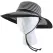 Sloggers Womens Braided Hat Black White Med UPF 50+