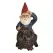 MCarr Gnome On Owl Resin Statue