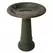 Algreen 20"x20"x20" Plastic/ Stone Composite Birdbath Green