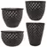 MCarr 26pc Diamond Planter Pallet Glossy Black