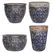 MCarr 26pc Fleur De Lis Planter Pallet Antique Blue