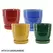 MCarr 4PC Wide Cache Pot W/Saucer Set Mix Colors