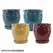 MCarr 8PC Hammered Pot W/Saucer Set Mix Colors