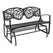 Painted Sky Glider Bench Butterfly Iron