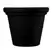 HC 36" Terrazzo Round Planter with Heavy Rim Black Onyx Akro Mils