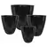 MCarr 16PC Tall Flared Planter Plt Glossy Black