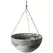 Algreen 14" Acerra Hanging Basket Gray Marble