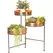 Panacea Contemporary Hammered Trays 3-tier Folding Plant Stand Copper Finish
