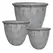 MCarr 3pc Flat Rim Planter Pallet Full Volcanic Brown