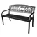 Gardener Select 4' Welcome Bench Black, Aluminum & Iron