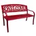 Gardener Select 4' Welcome Bench Red, Aluminum & Iron
