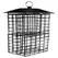 Natures Way Metal Suet Cage Bird Feeder w/ Roof 4 Cake Black